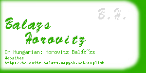 balazs horovitz business card